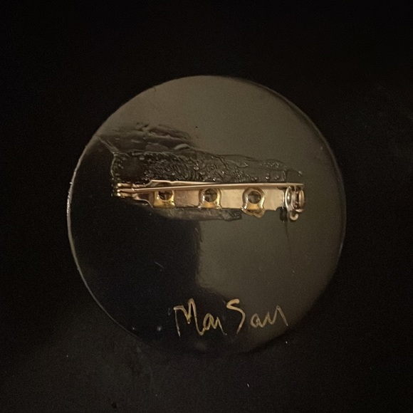 Tiger Pin- black & white-artist signed - Picture 2 of 5